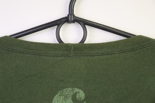 Carhartt Green Cotton Crew Neck Long Sleeves Pullover T-Shirt Size 2XL - Picture 5 of 15