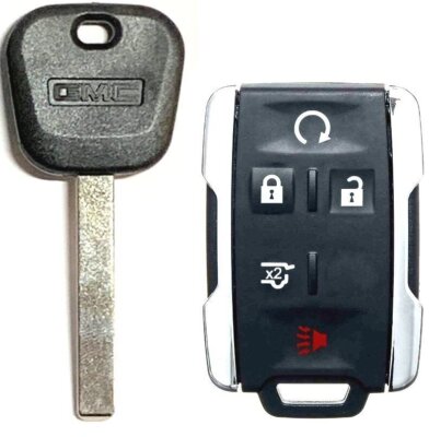 B119 Chipped Key + Remote Keyless Fob For 2014 - 2019 GMC Sierra