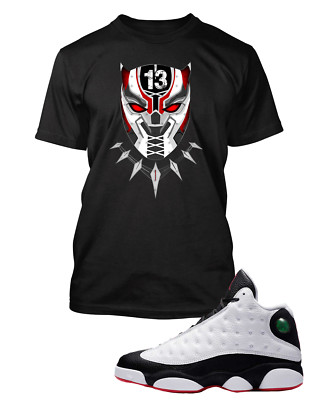 Mask Sneaker Tee Shirt to Match Air J13 He Got Game Shoe  Graphic Panther Tshirt