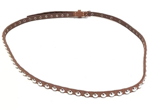 Cinturón de cuero para mujer DIESEL BENSIL 80 cm con aplicación de tachuelas #54 idea de regalo - Imagen 4 de 5