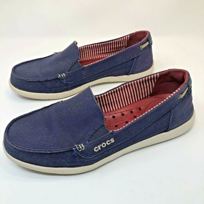 crocs womens walu ii canvas loafer