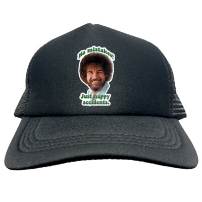 BOB PAINTING ROSS FUNNY Trucker Cap Foam Baseball Cap Hat Logo Mesh HF0061