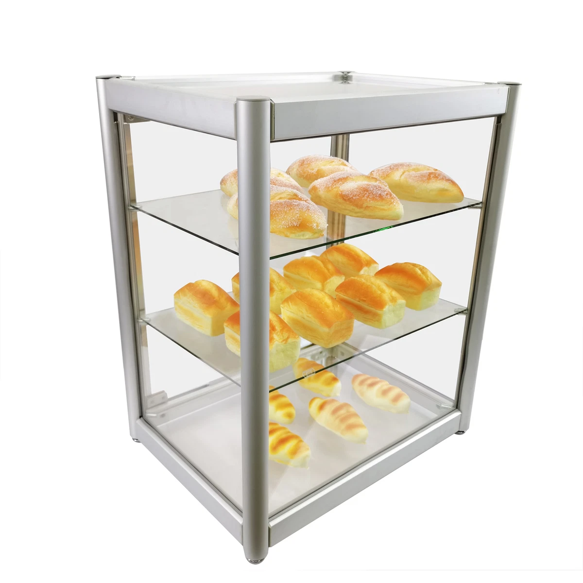 Aluminum Glass Display Showcase Swing Door w Lock Bakery Stand