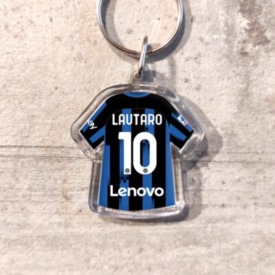 Portachiavi Personalizzato Tifoso Calcio - Ecopelle Con Nome E Numero Per Interisti, Milanisti E Napoletani - Foto 7