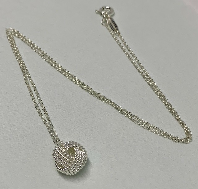 175 Tiffany & Co Sterling Silver 925 Twist Knot Pendant on 16"inch
