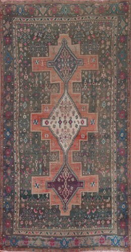 Légumes Teinture Turque Authentique Oushak Tapis Noués à la Main 2.1x3m Marron