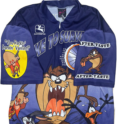 Giordanaサイクルジャージ　ルーニー・テューンズ　デザイン VTG 1993 Giordana Looney Tunes Cycling Jersey Italy 90s Bugs Bunny