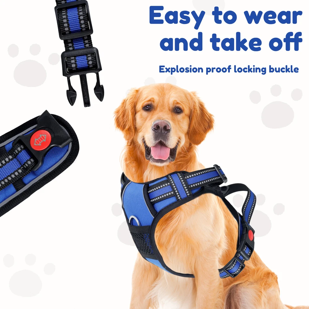 Dog Harness Breathable Mesh No Pull Pet Harness Soft Comfortable Dog Harness♕