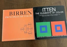 VTG Lot of 2 - Itten Elements Of Color & Birren Principles Of Color Faber Birren