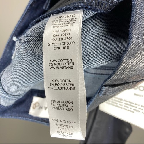 NWT FRAME Le Crop Mini Boot Epicure Coated Jeans 24 - Picture 6 of 7