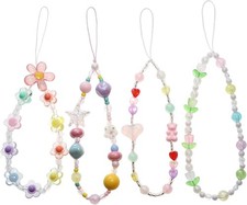 Cute Camera Wrist Strap Beaded Phone Charms Strap Kawaii Bracelet Wrist...