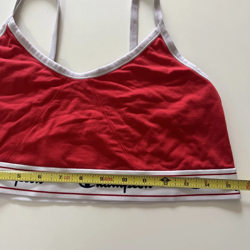 Champion Women's Size XXL 2XL Red Bralette Logo V-Neck Sporty Athleisure - Image 3 of 4