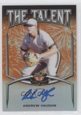 2019 Leaf Valiant The Talent Orange Prismatic 19/35 Andrew Vaughn Auto nd3
