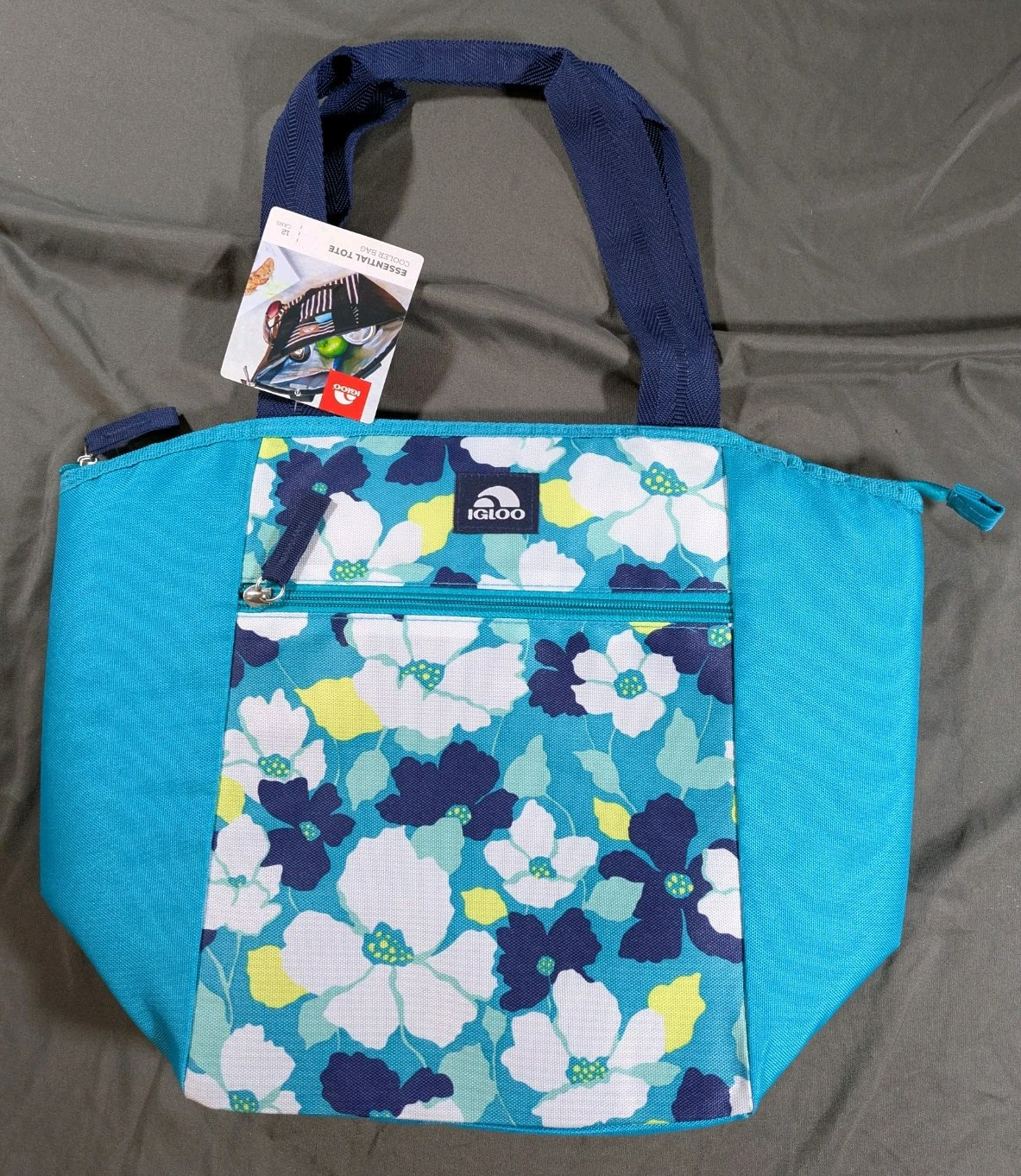 (teal Floral) 12 Can Nwt