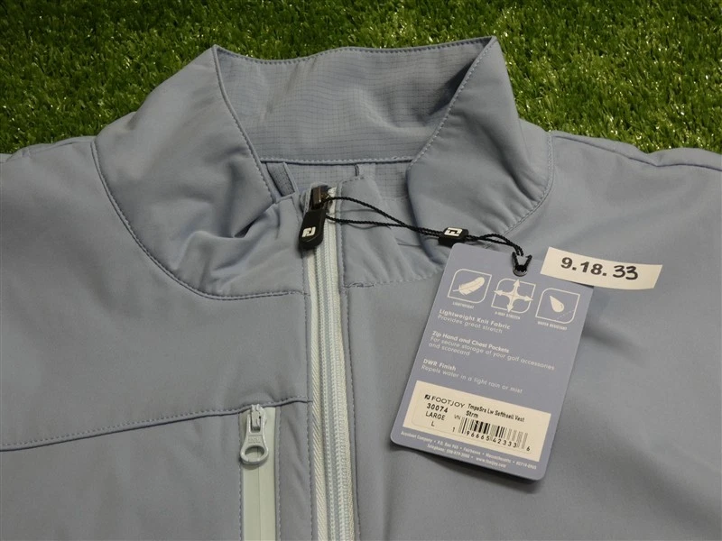 FootJoy Mens TempoSeries Lightweight Softshell Golf Vest Storm Blue Large 30074 - Image 2 of 2