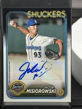 Jacob Misiorowski Rookie Card Auto #PD-171 Brewers - 2024 Topps Pro Debut