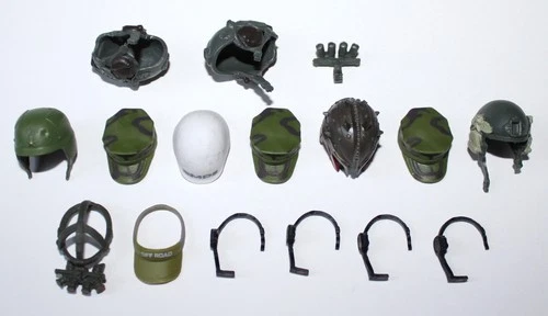 PURGE 28 - Hats Helmets Headsets Lot - GIJOE CLASSIFIED SERIES 6" Scale 1/12