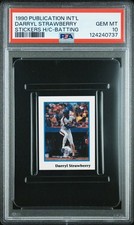 PSA 10 GEM MINT 1990 PUBLICATION INT'L STICKERS DARRYL STRAWBERRY METS 0737 B294