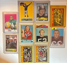 1950's--1980s HoFs  Topps # 5 lot(10) $$Vintage football 🏈 Card Lot