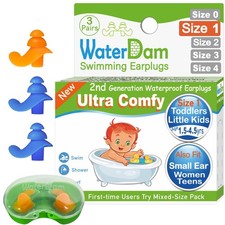WaterDam Swimming Ear Plugs Great Waterproof Ultra Comfy Earplugs Prevent Swi...