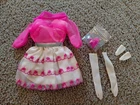 Vintage 1969 Barbie Go Pink Dress  With Shoes Stockings Gloves