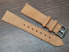 Cinturino  Artigianale Marrone 20 mm Pelle Bovina Fibbia 16 mm   (201619)