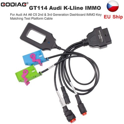 GODIAG GT114 K-Line For Audi A4 A6 C5 Dashboard IMMO K-ey Matching Test Platform