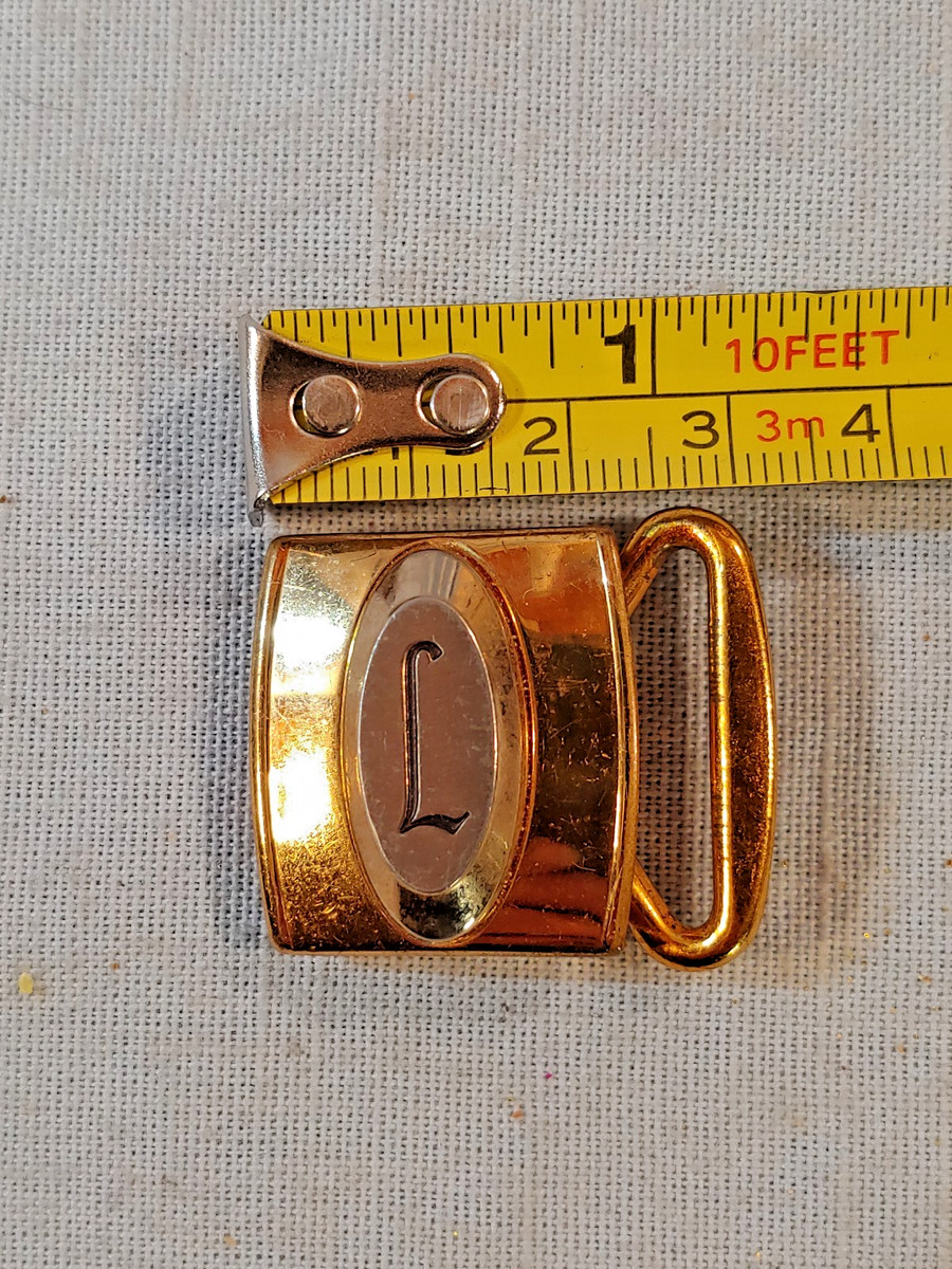 Vintage Brass Gold Tone Hickok USA Master Plate Belt Buckle View 4