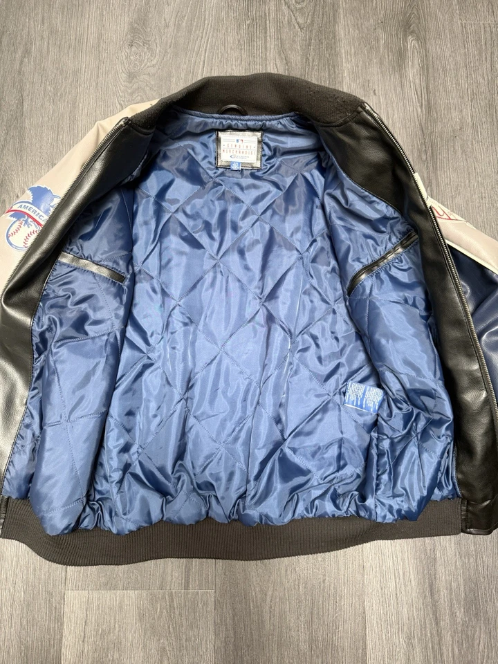 VTG G-III Sports Carl Banks MLB NY Yankees Leather Bomber Jacket Men’s Medium - Image 4 of 4