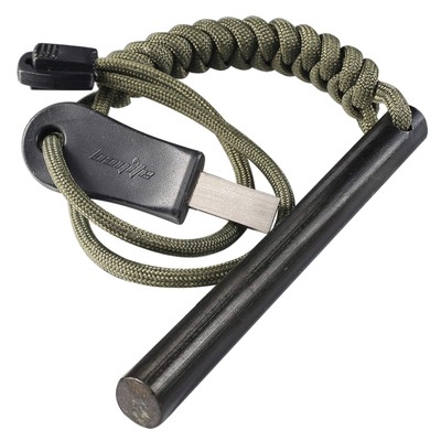 4 Inch Survival Ferrocerium Drilled Flint Fire Starter, Ferro Rod Kit with Pa...