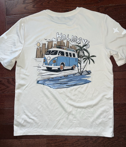 MANFINITY Men's Cream Volkswagen Polyester Graphic Shirt Sz. S - Picture 6 of 7