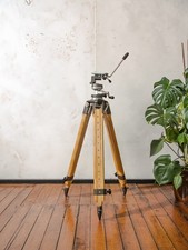 Vintage Large Solid Berlebach Mulda Wooden Photography Studio Tripod with head