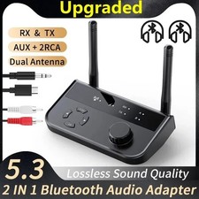 Bluetooth 5.3 Audio Receiver Transmitter 2in1 AUX RCA Wireless Adapter New