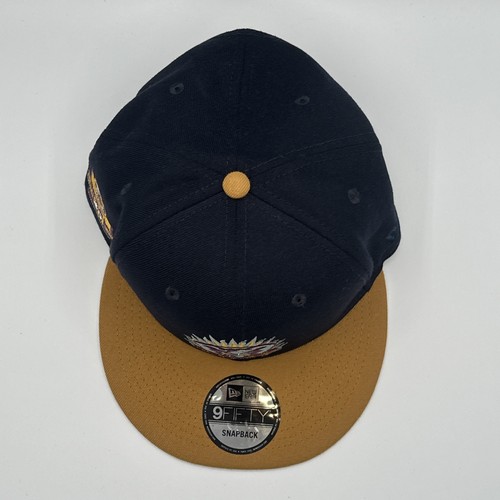 New Era Oakland Athletics A's Dos Tonos Azul Marino Tostado 9FIFTY Sombrero Snapback Parche Lateral - Imagen 7 de 11