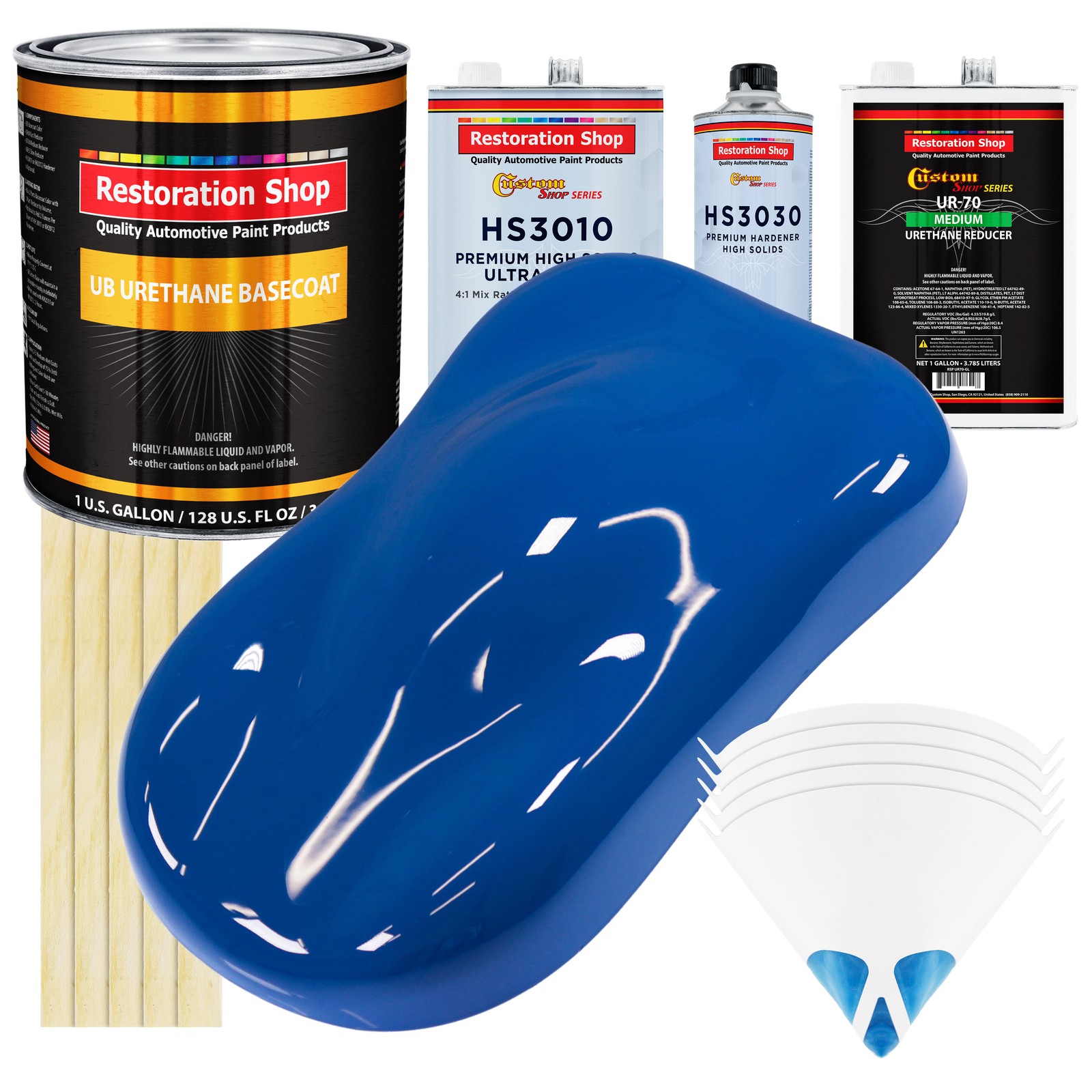 Reflex Blue Premium Gallon Urethane Basecoat Auto Paint Kit