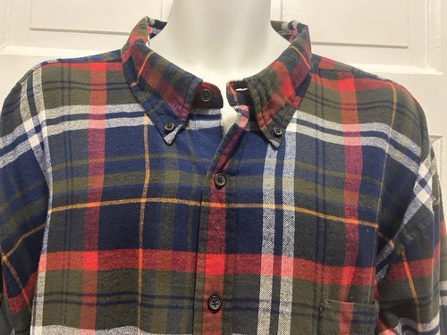 NWT St. John’s Bay Super Soft Flannel Pine Navy Tartan Plaid shirt 4XLT 4X - Picture 3 of 6