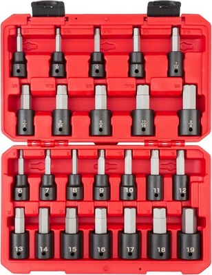 TEKTON 1/2 Inch Drive Hex 24-Piece (1/4   3/4 in., 6  19 mm) 