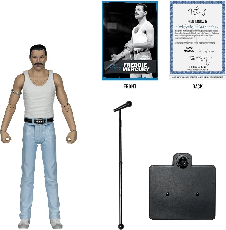 Paquete de 2 figuras de acción Freddie Mercury and Slash Music Maniacs: Rock 6" Foto 3 de 4