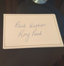Roy Paul Manchester City Swansea Wales- Hand Signed Card