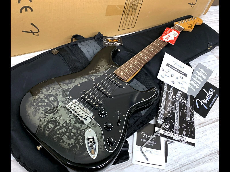 Fender black 2024 paisley stratocaster