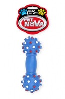 Hunde Dental Hantel Knochen Blau L Ca. 16Cm Quietschendes Spielzeug Hund