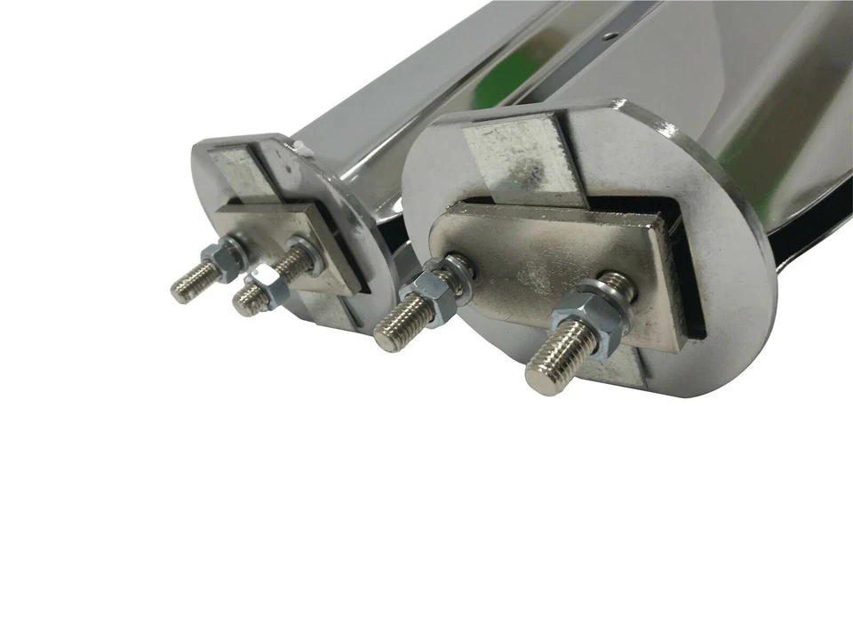 Mud Flap Hangers Chrome 30" Spring loaded Peterbilt Kenworth Mack 2.5" Pattern Foto 3 de 3