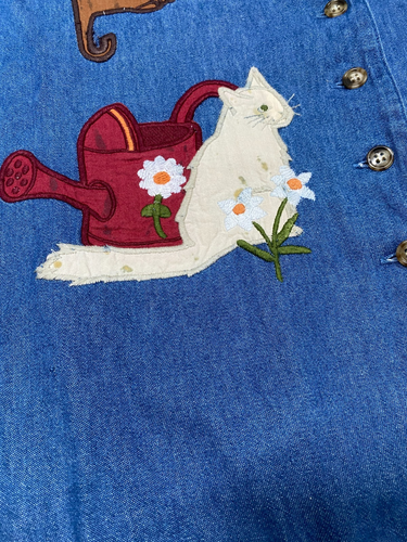 Gilet Karen Scott Denim - Tema Gatti Quattro Stagioni - Halloween Natale - Taglia XL - Foto 3 di 8