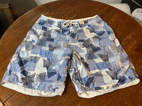 Element men’s board shorts swim trunks surfing size 40 vintage blue white Y2K