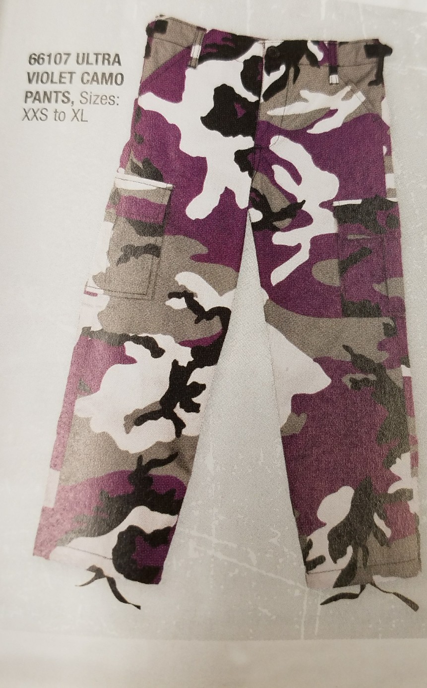 Baltimore raven PURPLE CAMOUFLAGE CARGO 