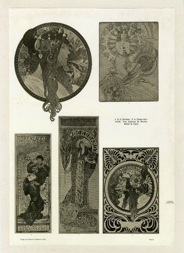 "DER KUNSTSCHATZ 1898" Planche originale n° 14 entoilée (Alphons MUCHA) - 第 1/1 張圖片