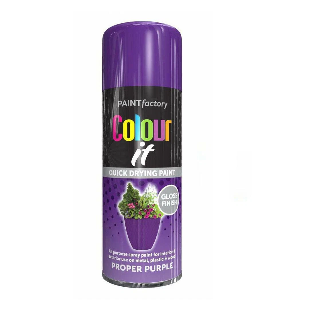 Purple Gloss Spray Paint Aerosol Auto Car Lacquer Wood Metal 400ml