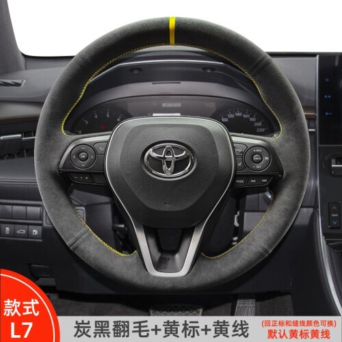 Hand stitched Car Steering Wheel Cover For Toyota Camry Corolla Leather Suede - Picture 7 of 17