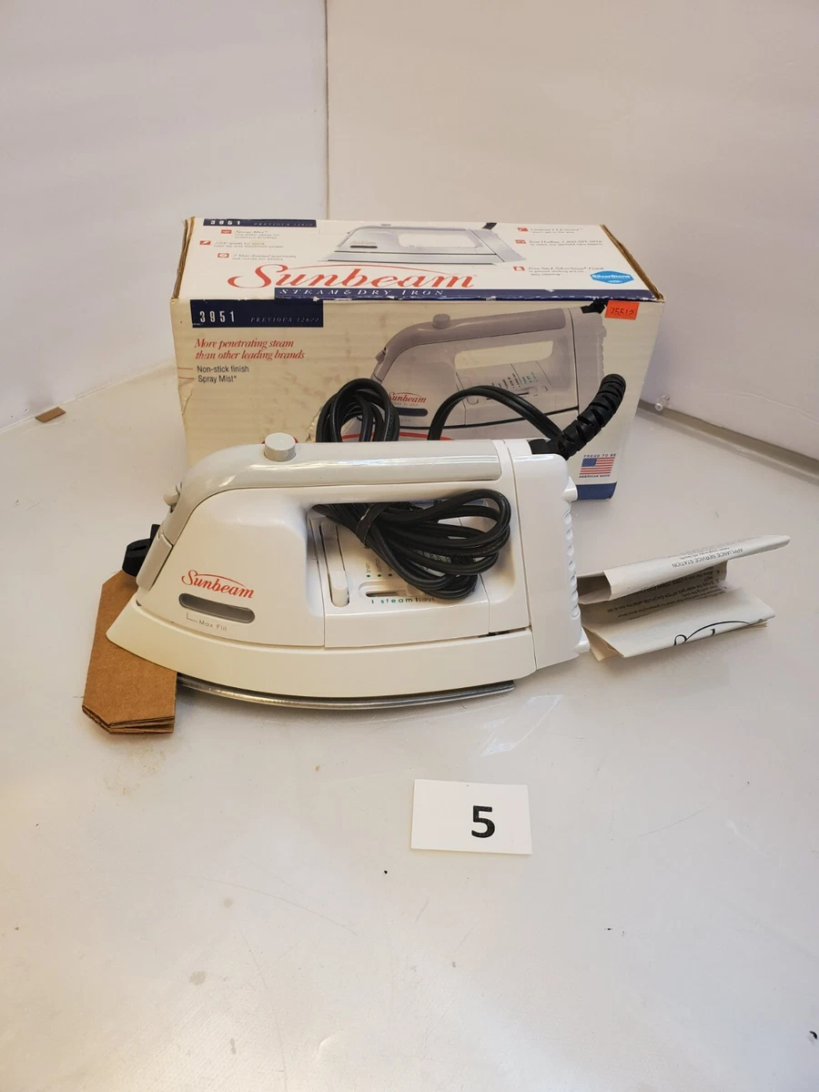 Sunbeam Steam Dry Iron Auto Shut Off Variable Steam Settings