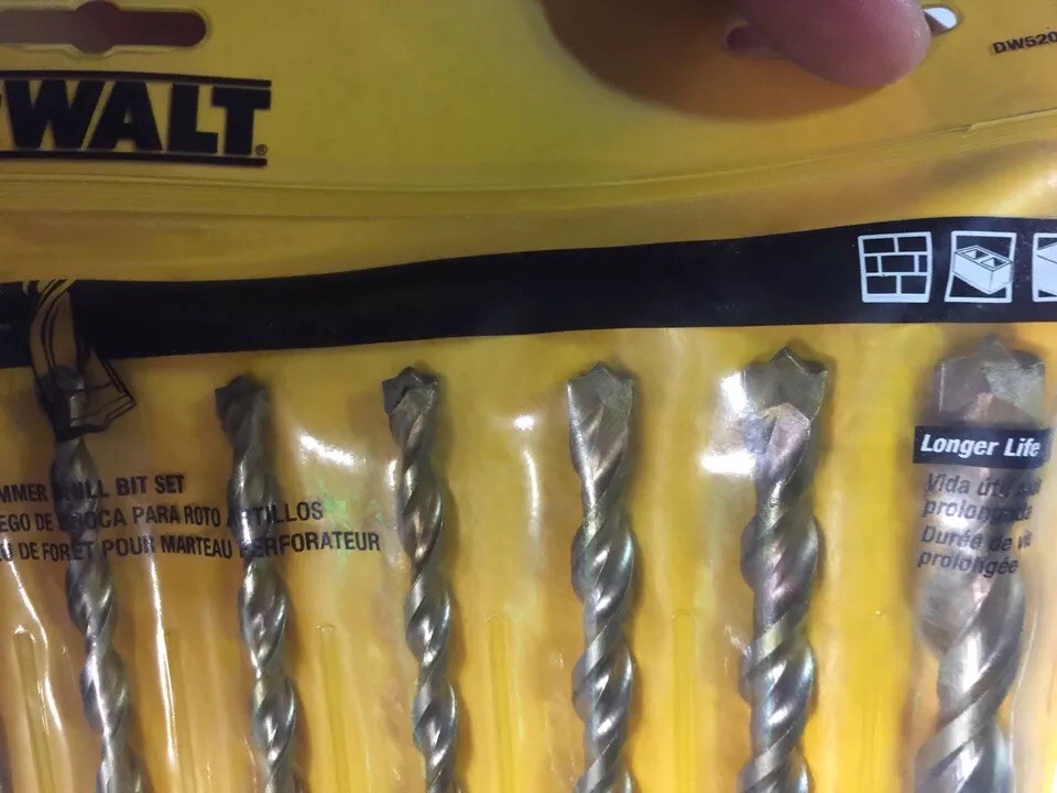 DeWt Carbide Hammer Drill Bit Set 7 Pcs DW5207 4KZ92 eBay